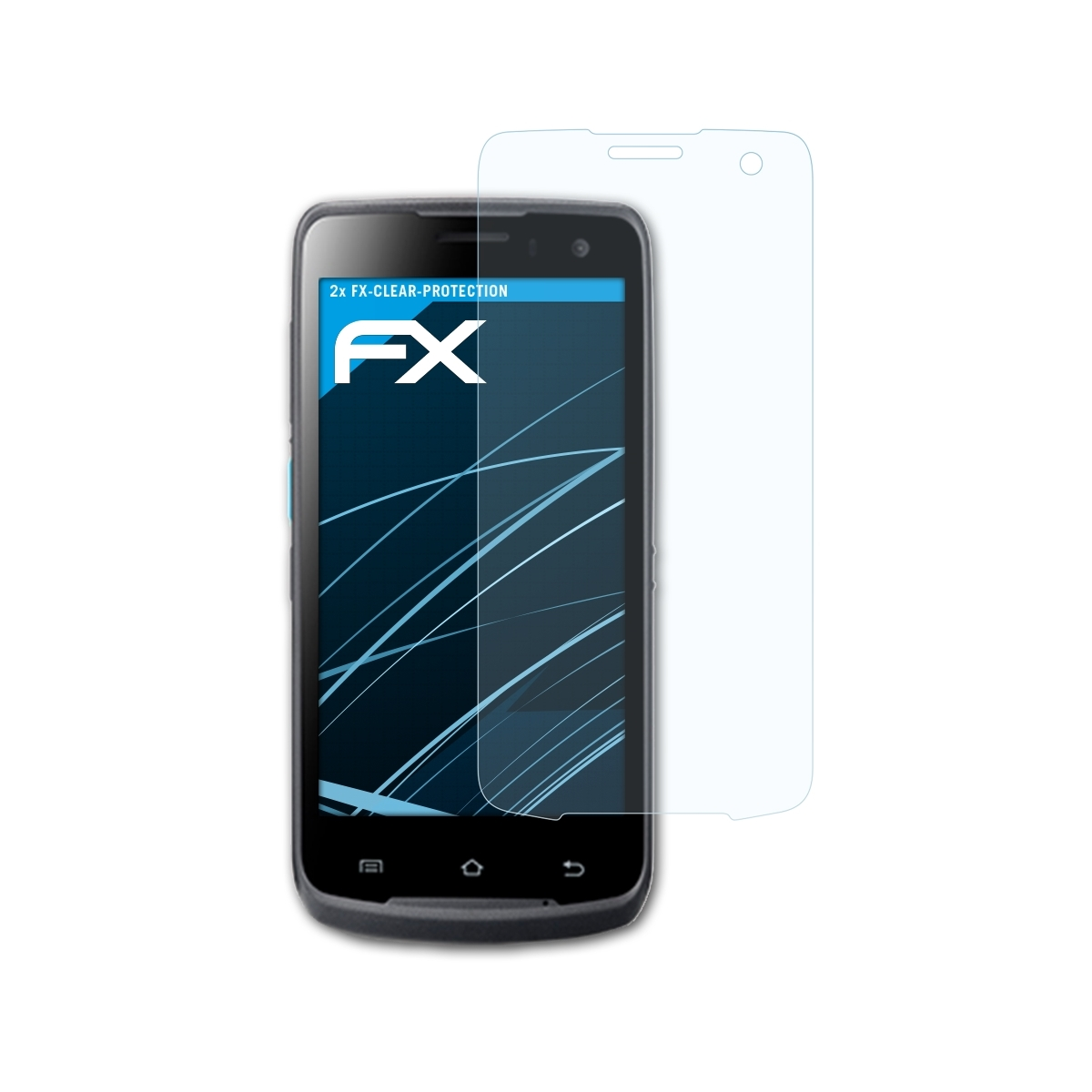 ATFOLIX 2x EA500P FX-Clear Unitech Displayschutz(für (Plus))