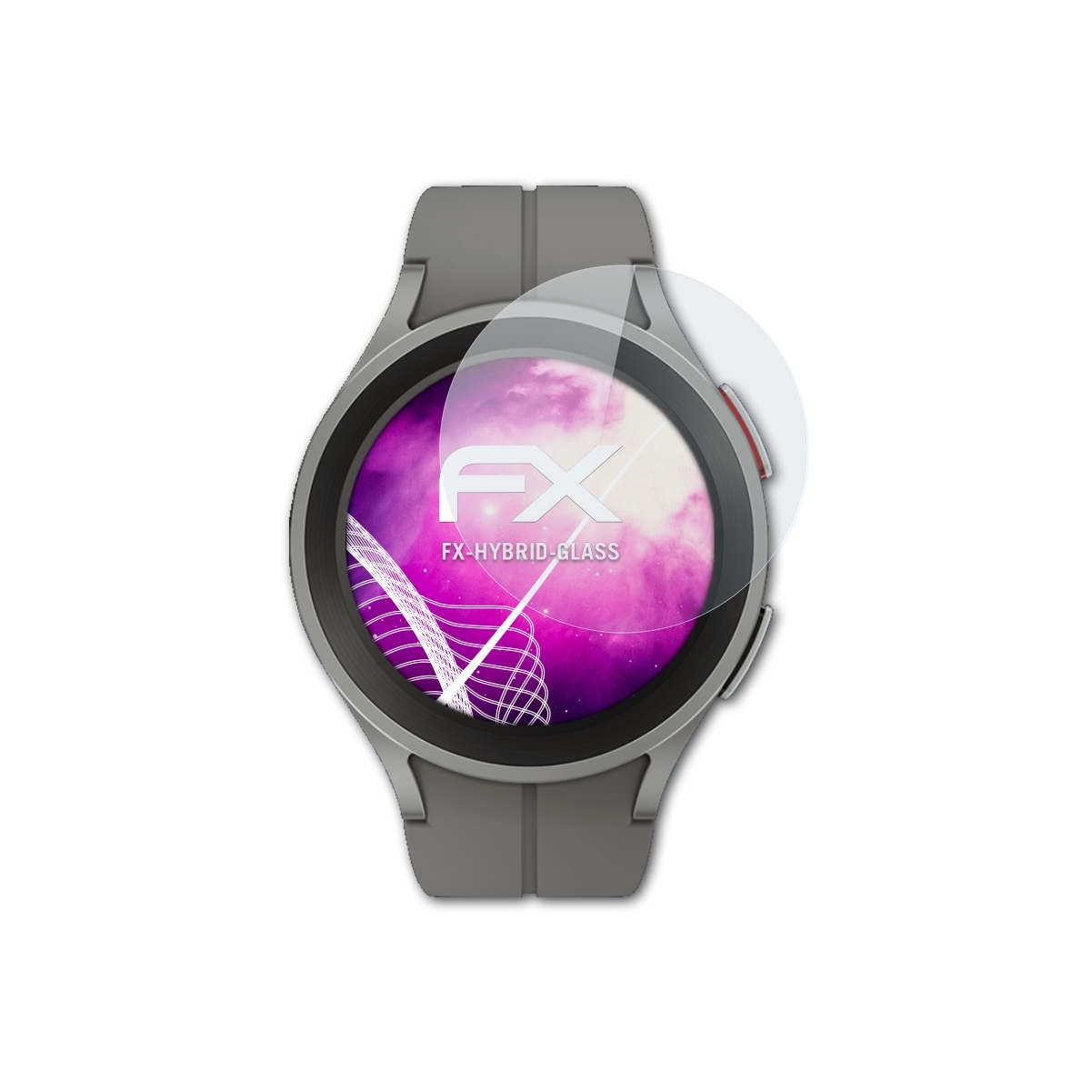 Schutzglas(für FX-Hybrid-Glass Galaxy Pro ATFOLIX Samsung Watch5 (45mm))