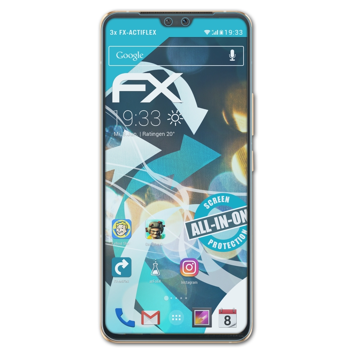 ATFOLIX 3x FX-ActiFleX Displayschutz(für 5G) Vivo V23