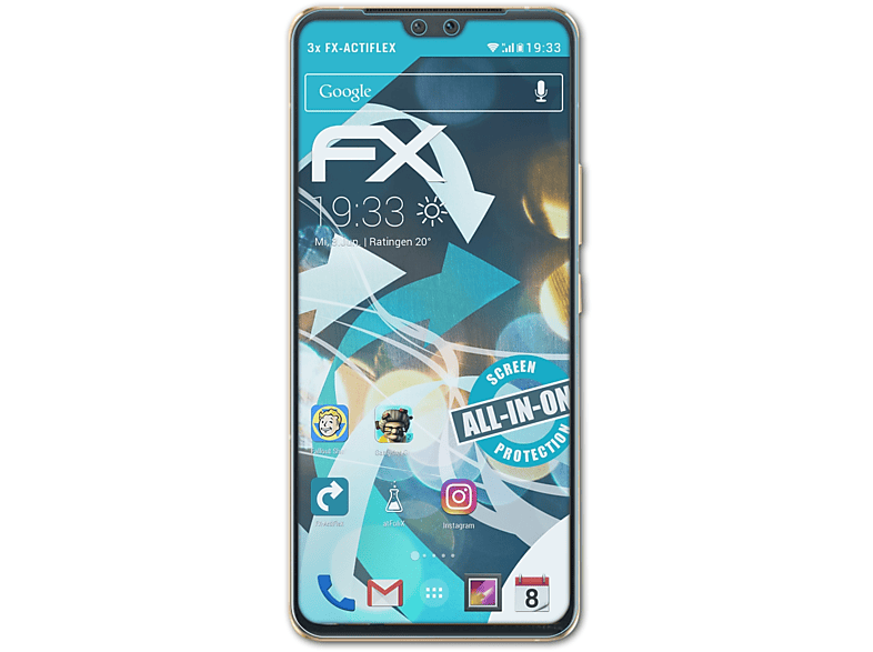 ATFOLIX 3x FX-ActiFleX Vivo V23 Displayschutz(für 5G)