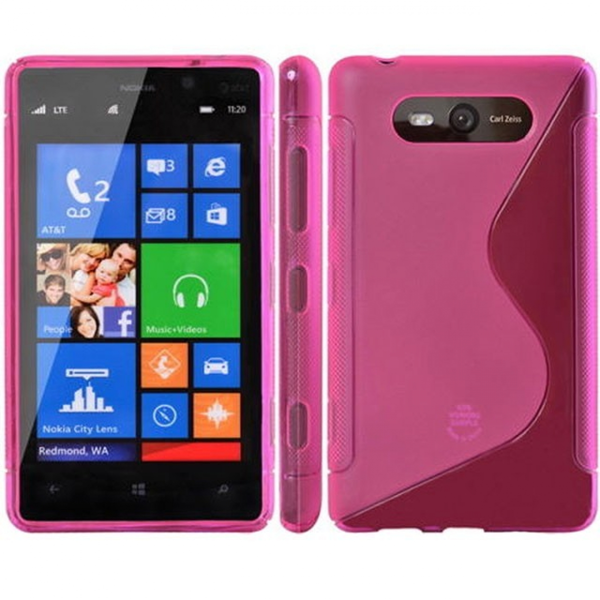 CASEONLINE S-Line, Backcover, Nokia, Pink Lumia 820