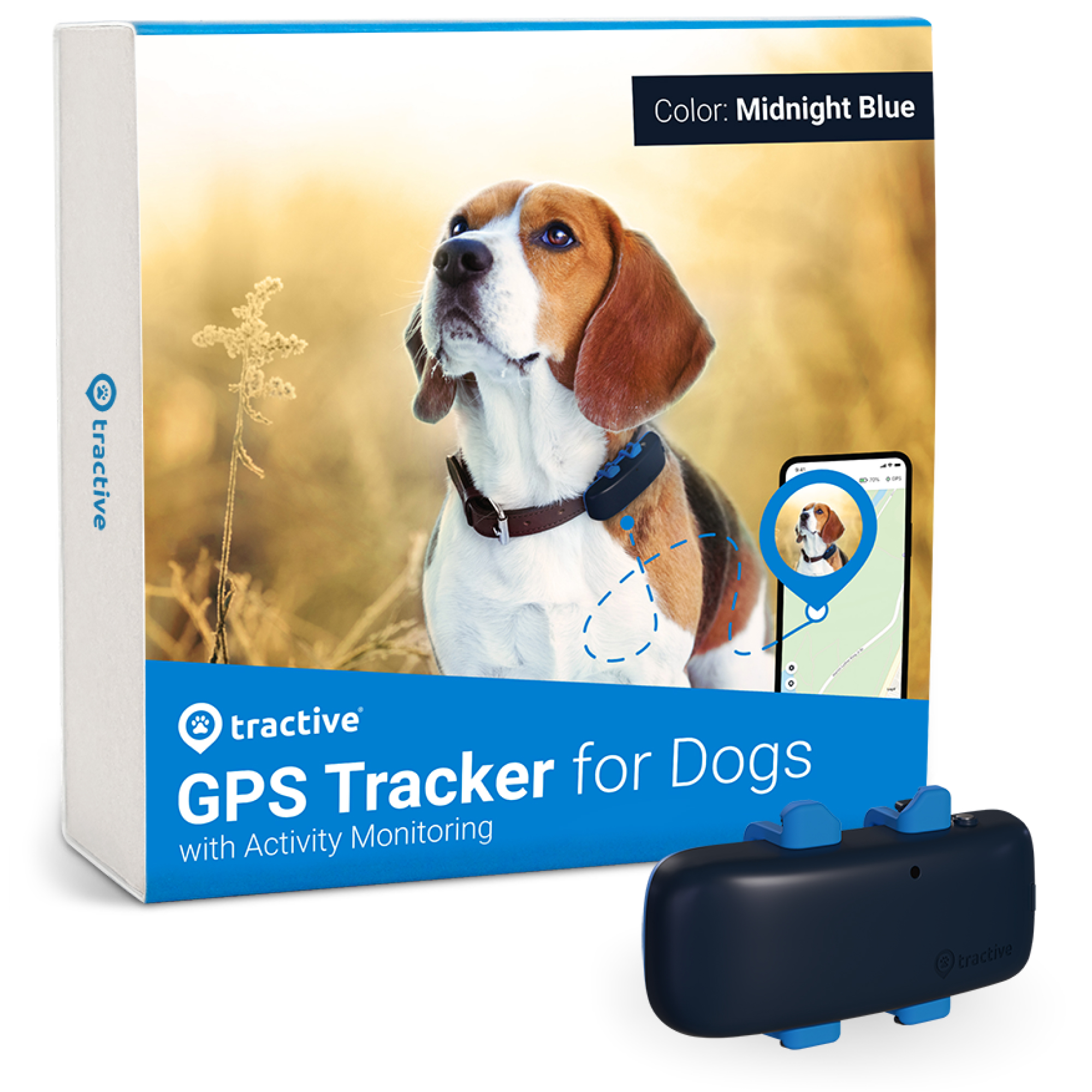 TRACTIVE GPS DOG 4. Tracker Hunde GPS für Tracker (Blau)