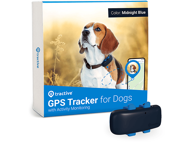 TRACTIVE GPS DOG 4. Tracker für Hunde (Blau) GPS Tracker SATURN