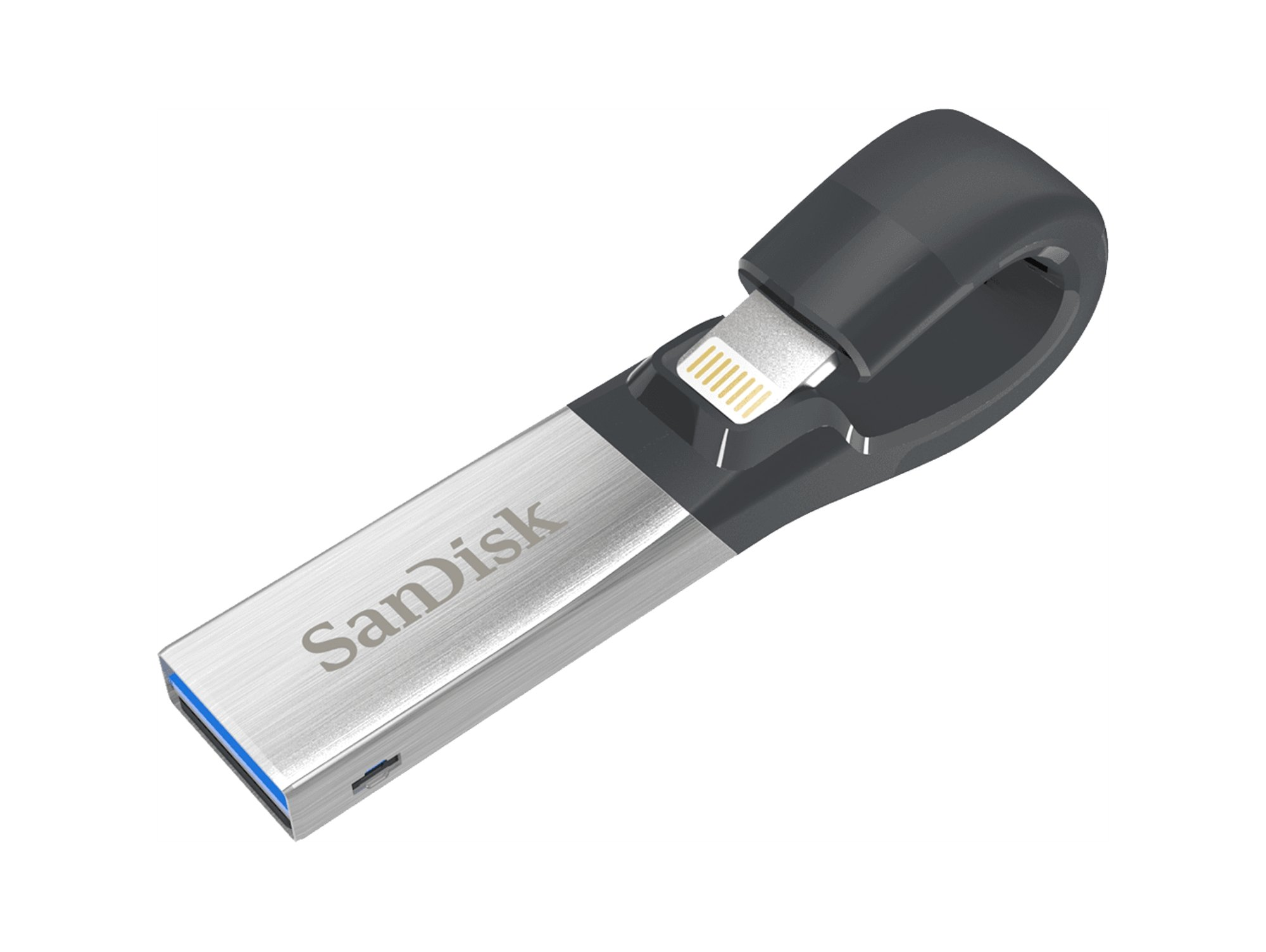 Memoria USB 64 GB - SanDisk iXpand, Conector Lightning para iPhone y iPad, USB 3.0, OTG, Metálico