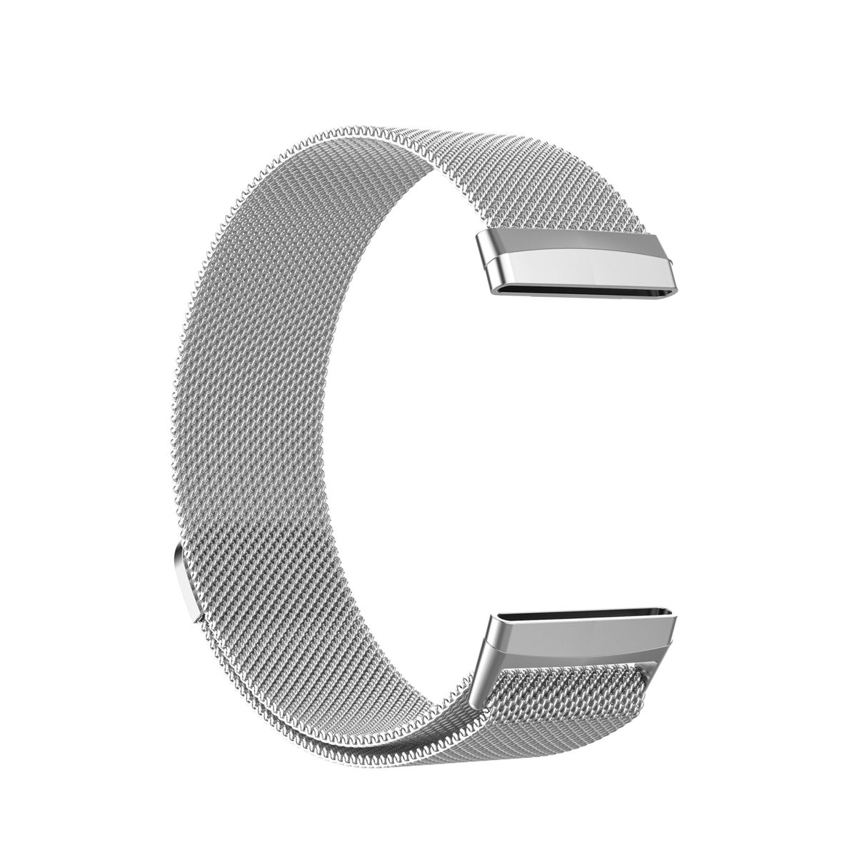 WIGENTO Magnet Metall Watch Band, 1 Sense Silber Versa + / Ersatzarmband, 3 Fitbit, 2, 4 