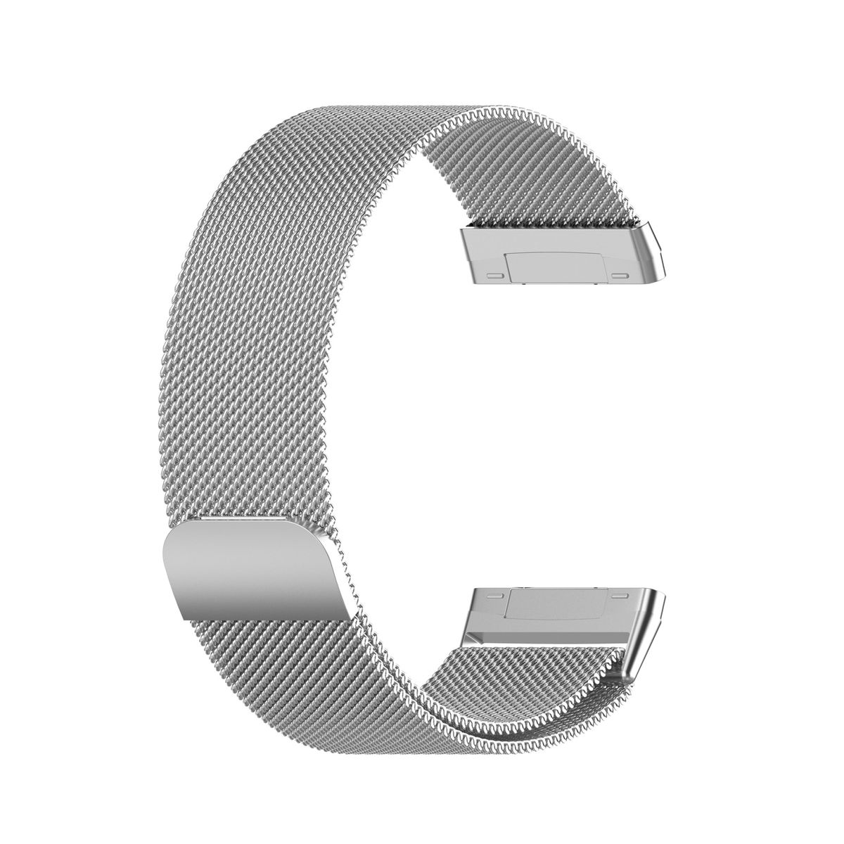Fitbit, 3 Ersatzarmband, + 2, 4 Sense 1 / Band, Metall + Silber Versa WIGENTO Magnet Watch