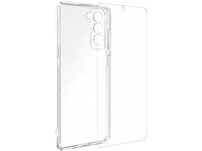 S21 Galaxy Backcover, 4SMARTS Set Transparent Samsung, Series, FE,