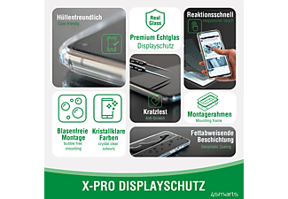 4SMARTS Second Glass X-Pro Full Cover mit Montagerahmen für Apple iPhone 11 Pro / Xs / X Screen Protector(für Apple iPhone X | iPhone XS | iPhone 11 Pro)