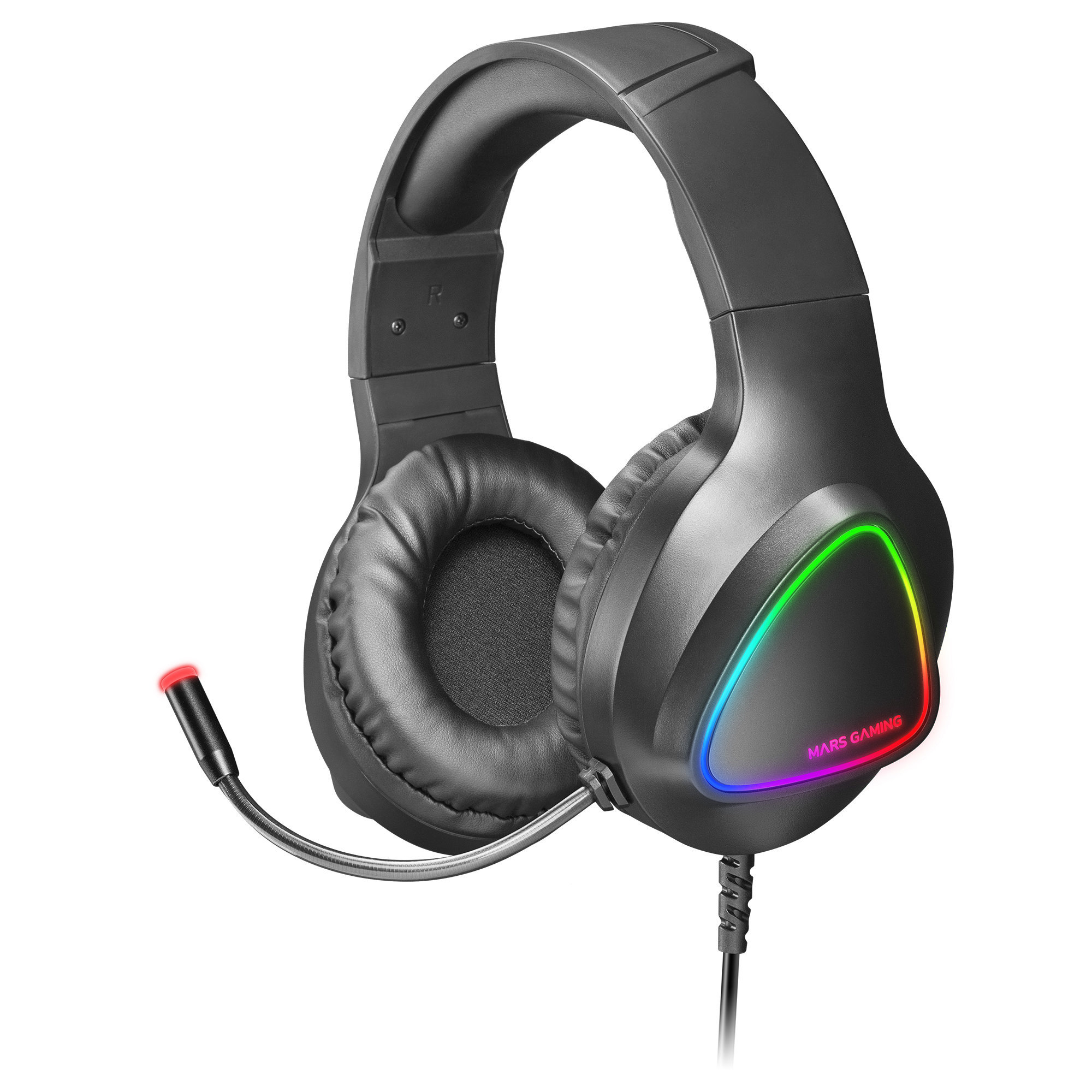 Auriculares Gaming - MH222 MARS GAMING, Supraaurales, Negro