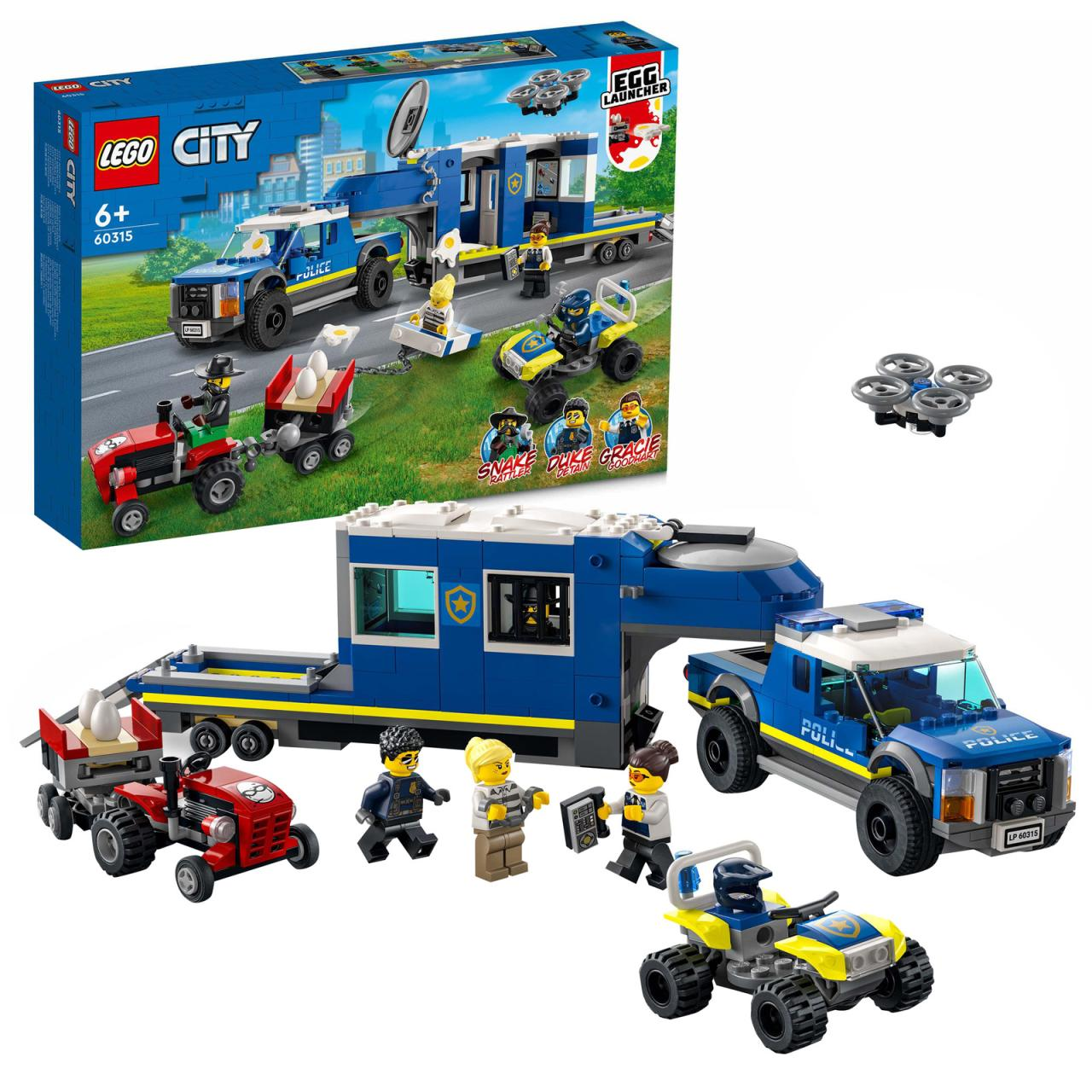 Lego City Central de policía 6 años coches juguete para todoterreno dron tractor y edad juego 60315 6a