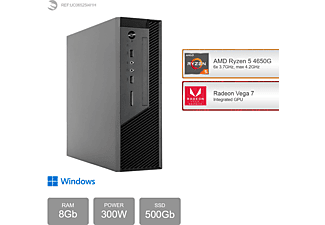 SEDATECH AMD Ryzen 5 4650G, Windows 11 Home DE, Gaming PC , 8 GB RAM , 500 GB  SSD   , Radeon Vega 7  