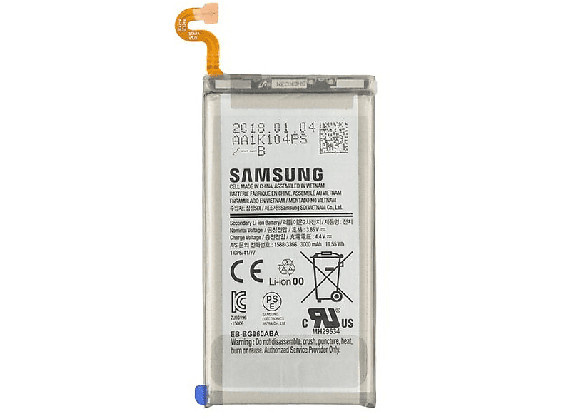 3000 Li-Ion für mAh Volt, Li-Ion, Original SAMSUNG EB-BG960 Samsung 3.85 Akku Handy-/Smartphoneakku,