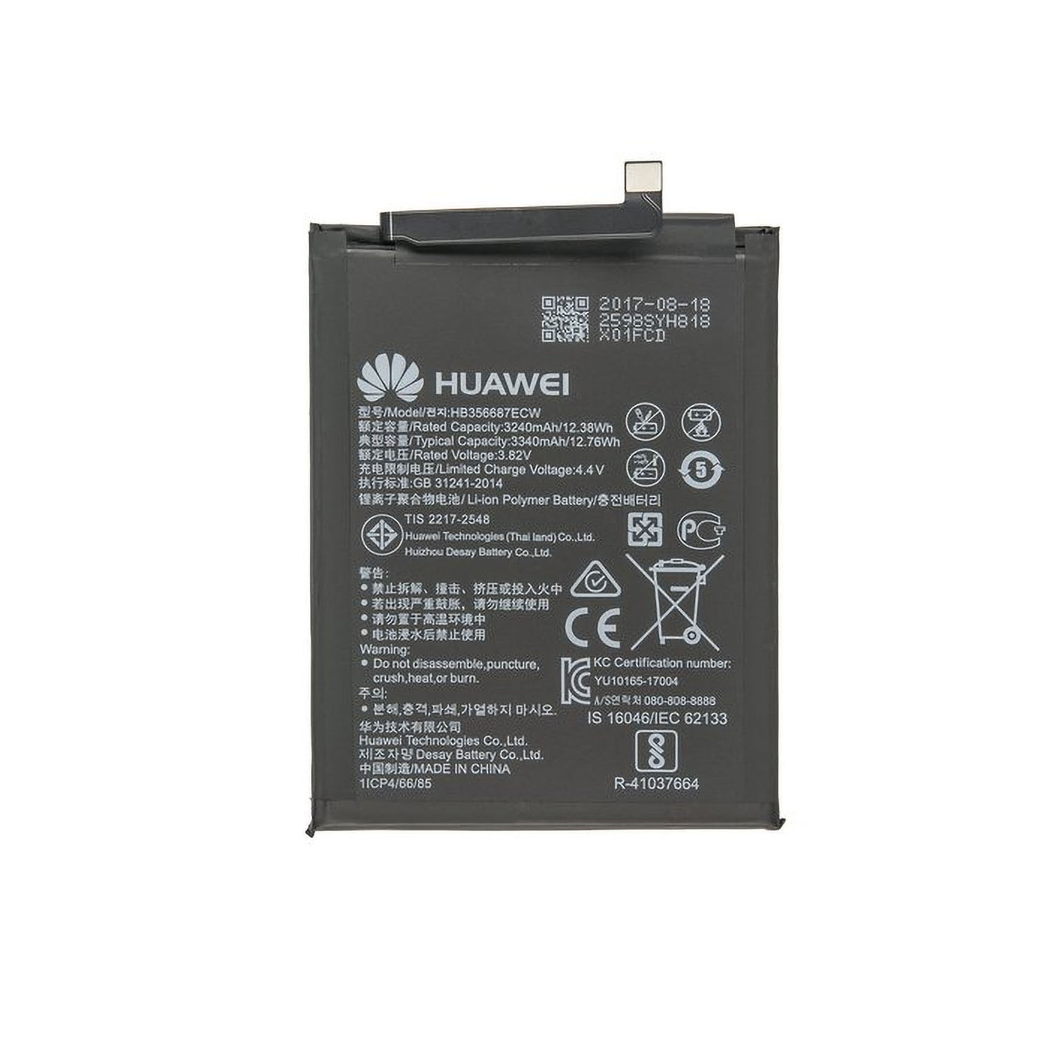Lite 3340 mAh HUAWEI Li-Pol für Handy-/Smartphoneakku, 10 3.8 Huawei Akku Mate Li-Pol, Volt, Original