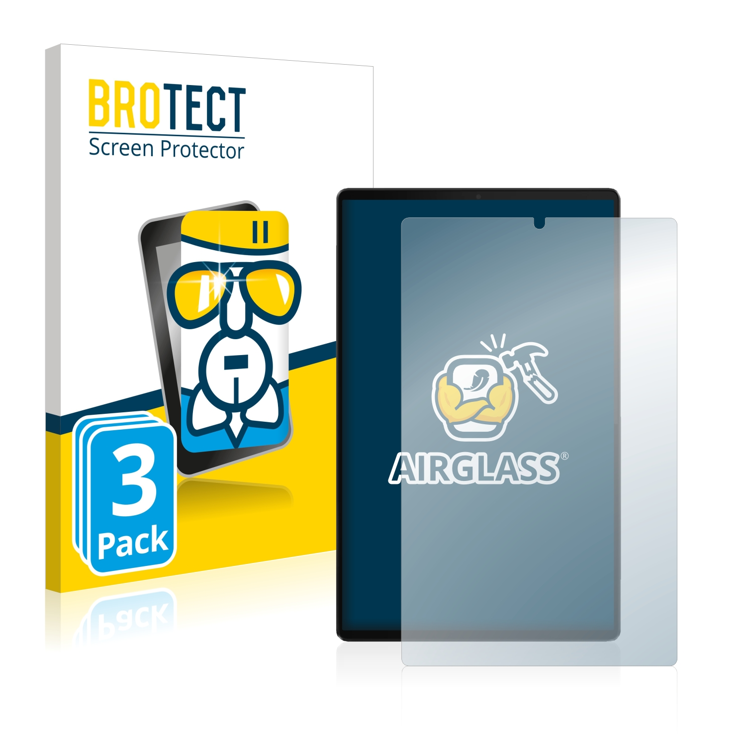 BROTECT 3x Airglass klare FHD Plus) Schutzfolie(für Tab Lenovo M10