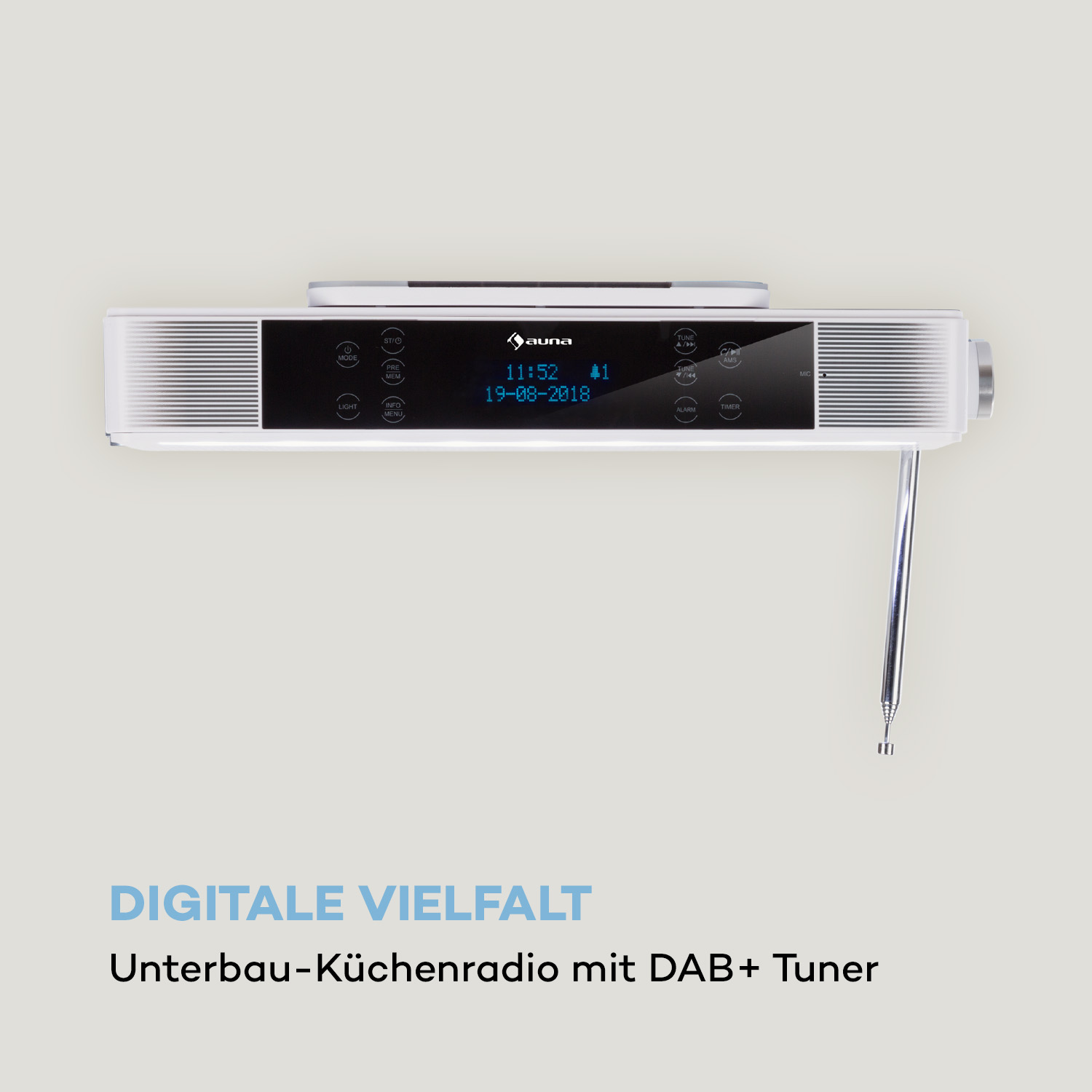 AUNA KR-140 Weiß Küchenradio, DAB
