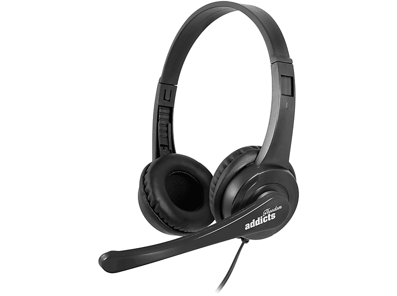 NGS VOX505USB, Over-ear Headset Schwarz mit Mikrofon