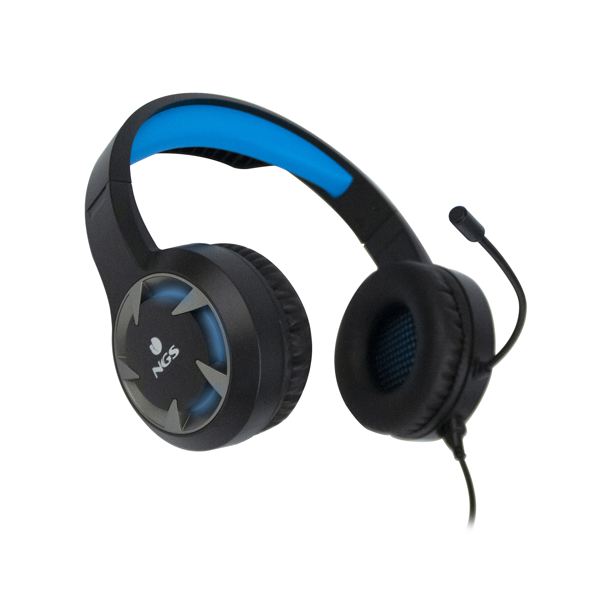 NGS GHX-510, Over-ear Gaming Schwarz/Blau Kopfhörer