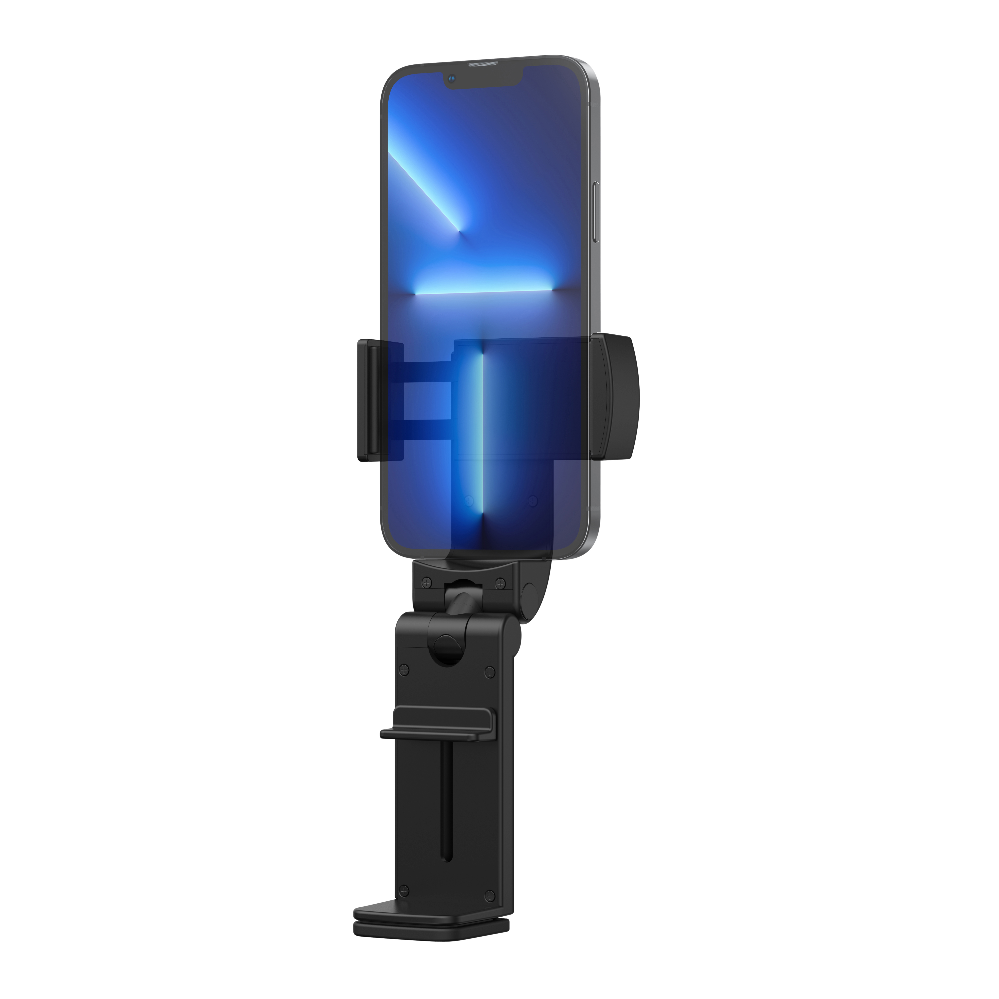 XLAYER Travel Buddy verstellbare Klemmhalterung 360°Drehbar Handyhalterung, Schwarz