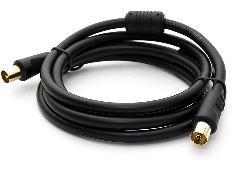 Reulin TV Antennenkabel 1m - 3C2V Koaxialkabel Mit Clips Für Smart TV