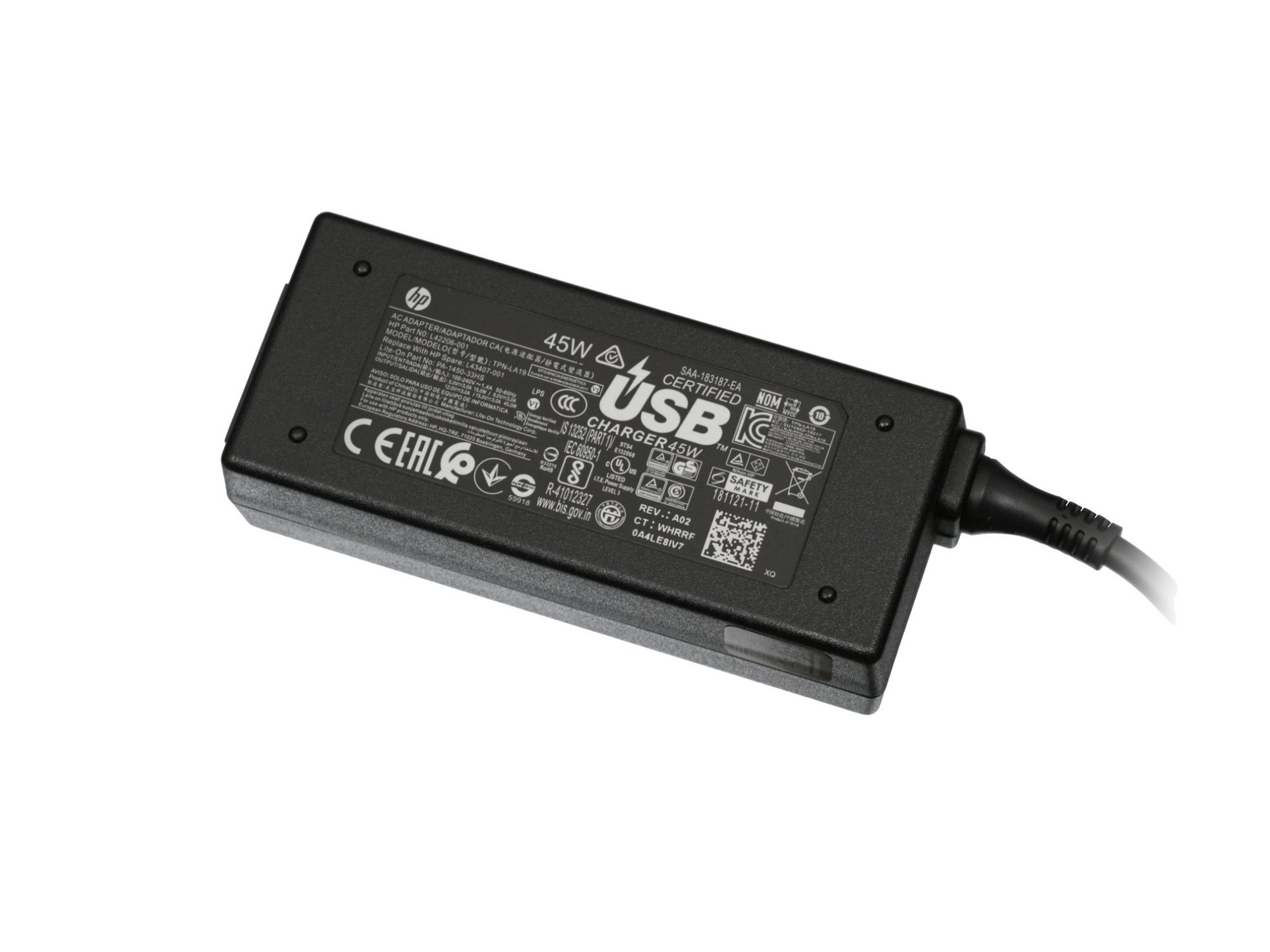 HP 814838-002 45 Netzteil Original USB-C Watt