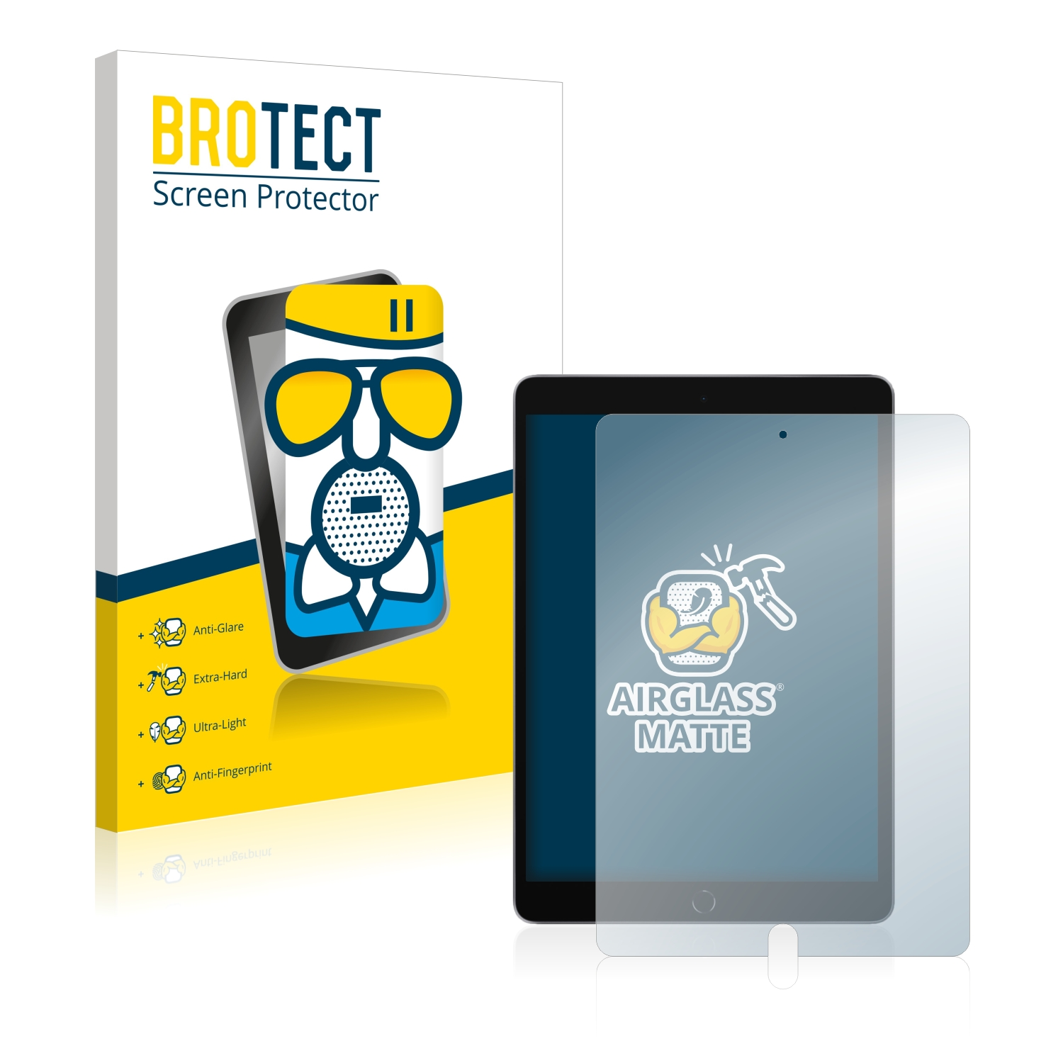BROTECT Airglass matte WiFi Apple Gen.)) Schutzfolie(für iPad (9. 10.2\