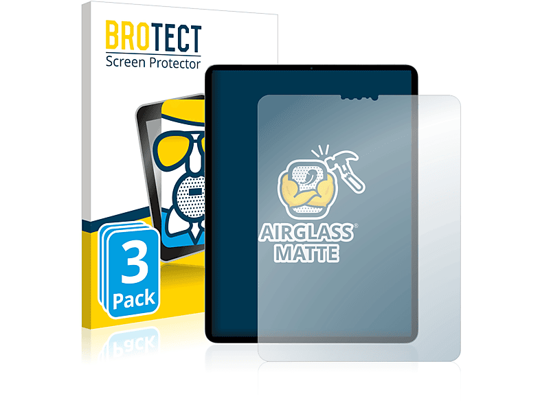 BROTECT 3x Airglass matte Schutzfolie(für 2021 (3. Gen.)) iPad WiFi Apple Pro 11