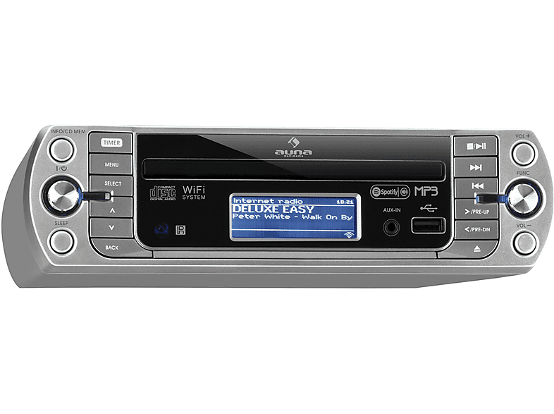 AUNA KR-500 CD Silber Internetradio, Küchenradio, Internet Radio