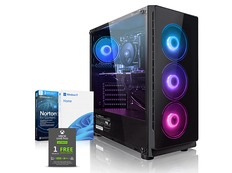 MEGAPORT PC Intel Core i3-13100F, Windows 11 Home (64 Bit), Gaming PC Core™ i3 Prozessor, 16 GB RAM, 1000 GB SSD, NVIDIA GeForce RTX™ 4060, 8 GB