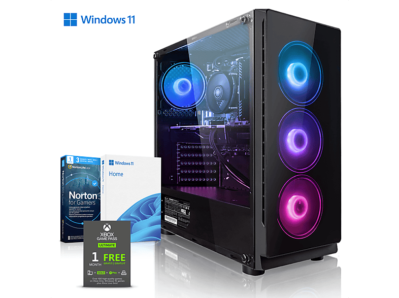 Verkaufspersonal MEGAPORT Gaming PC Ryzen™ 8 Windows GB 1000 GeForce AMD Home 16 NVIDIA Gaming SSD, 4060, 11 (64 5700X, 7 Prozessor, 7 Ryzen PC RAM, Bit), GB RTX™ Rogue GB