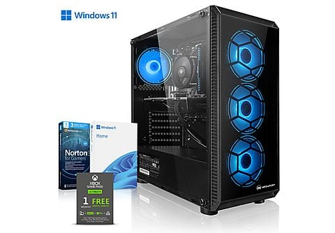 PC gaming - MEGAPORT PC Gaming Intel, Core i3-12100F 4x3,30 GHz, 16 GB RAM, 500 GB SSD, Windows 11 (32 Bit), Windows 11, negro