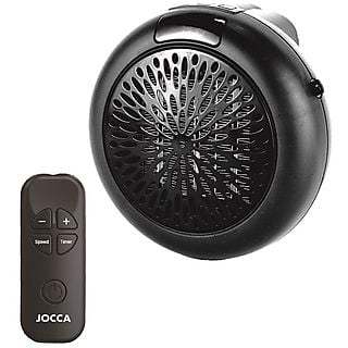 Calefactor cerámico - JOCCA 1477, 600 W, 2 niveles de calor, Negro
