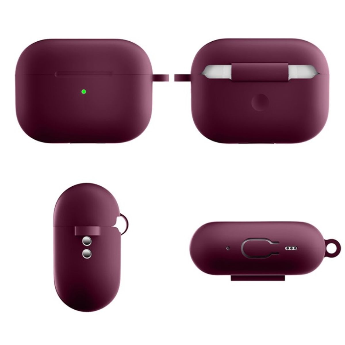 Airpods für Apple weinrot, Pro Silikoncover x 2 COVERKINGZ Ladecase