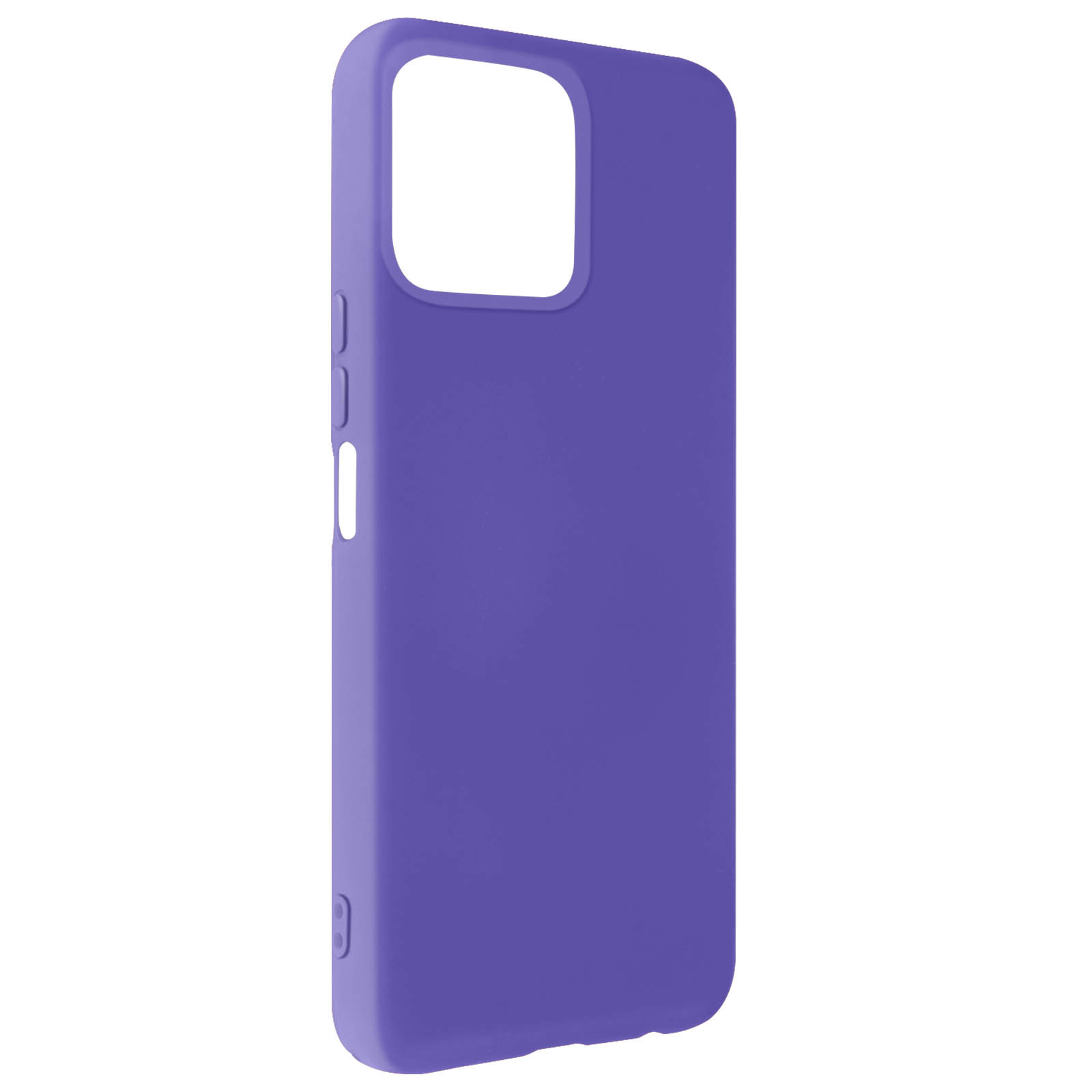Custodia per telefono viola. La custodia è di colore viola pieno ed è per un telefono.