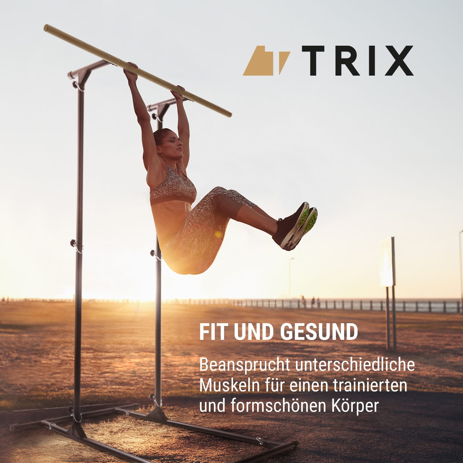 T-Trix KLARFIT Klimmzugstange, Schwarz