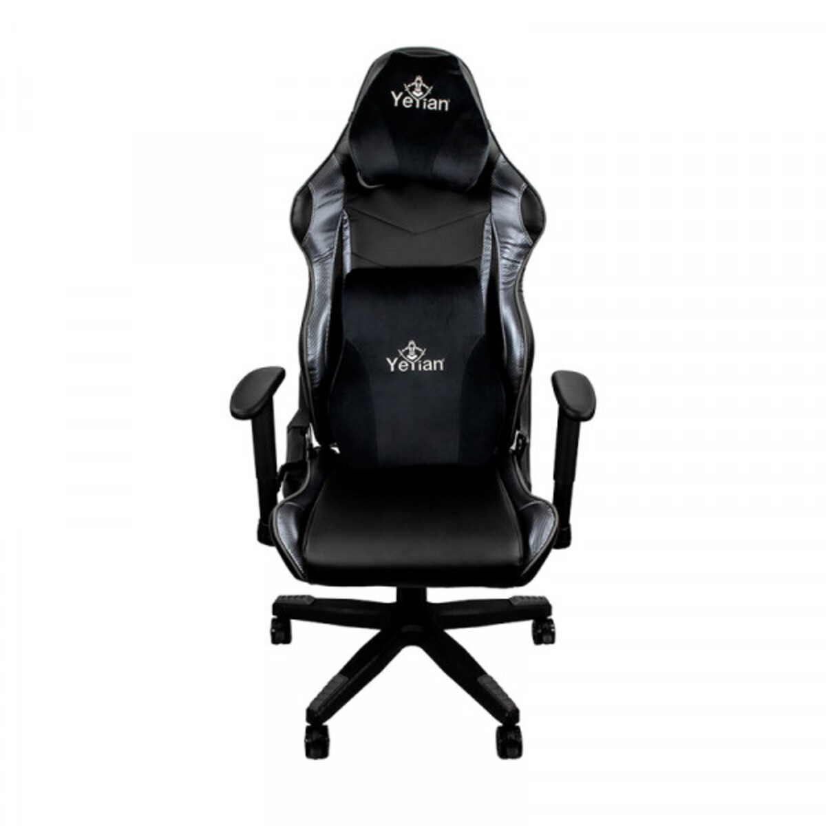 Yeyian Sillas Gaming de oficina diseño ergonomico mecanismo inclinación cojin lumbar almohada soporta 150kg modelos cad ysg71311 reposabrazos2d regulable en altura anchura 150