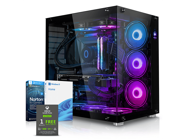 MEGAPORT PC Intel Core i7 12700KF, Windows 11 Home (64 Bit), Gaming PC Core™ i7 Prozessor, 32 GB RAM, 2000 GB SSD, NVIDIA GeForce RTX™ 4060, 8 GB