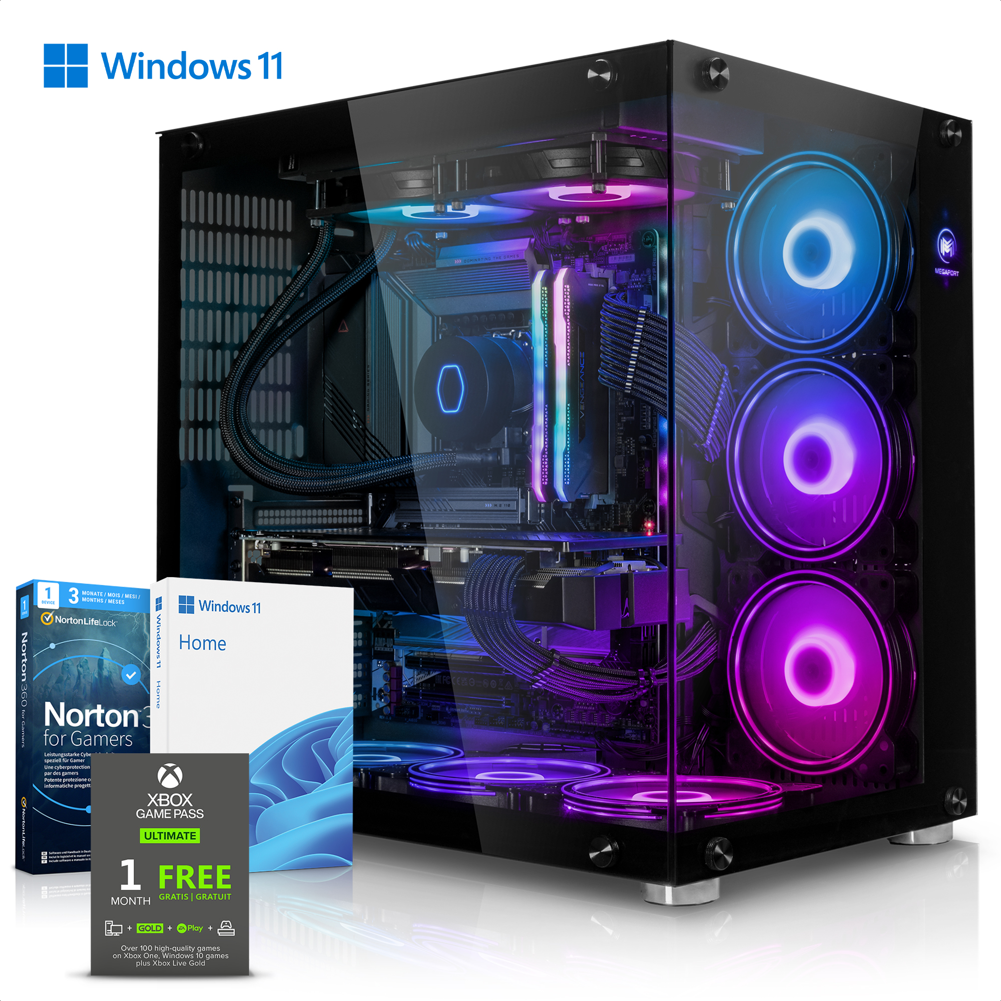 (64 Windows AMD Home RTX™ 4070 Ti, High RAM, 11 SSD, 1000 32 End 12 GB Ryzen™ 9 MEGAPORT 5900X, GeForce Ryzen Bit), GB NVIDIA Prozessor, Gaming 9 Matrix PC PC GB