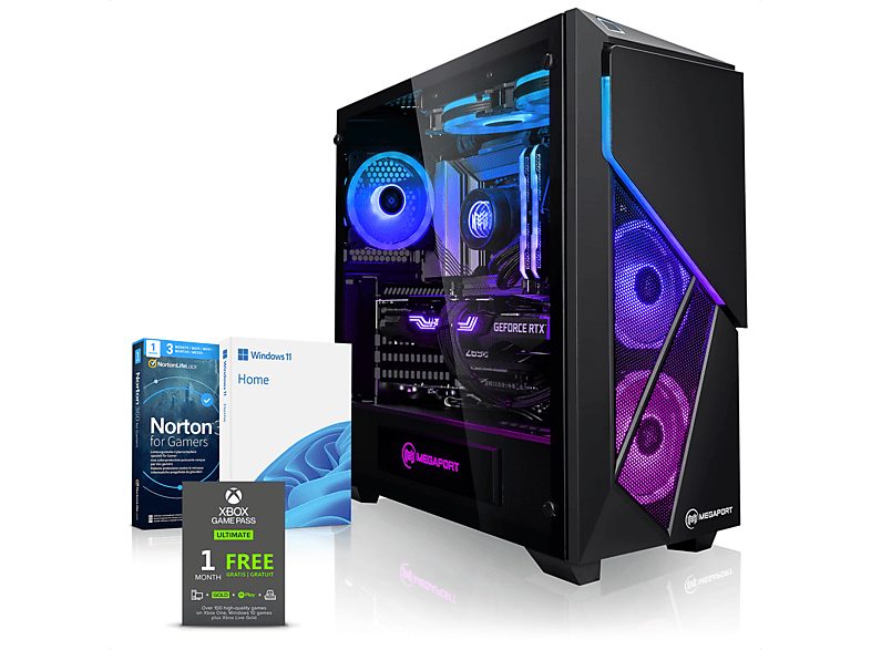 Ryzen™ 7 SSD, GB Bit), PC 32 GeForce Ryzen AMD 12 RTX™ Prozessor, Gaming 7700, 11 (64 Home RAM, 1000 PC NVIDIA 3060, GB 7 Windows Gaming MEGAPORT GB