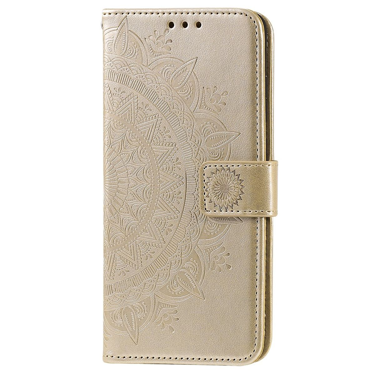 COVERKINGZ Klapphülle 7 Google, Pixel Pro, mit Muster, Bookcover, Mandala Gold