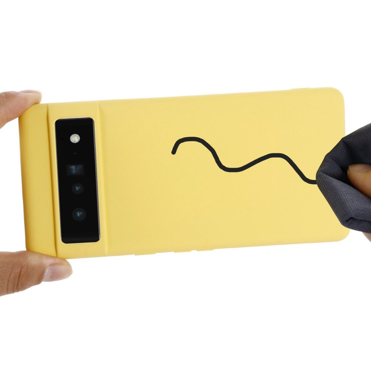 Pixel 7, Handycase Gelb Backcover, COVERKINGZ Silikon, Google, aus