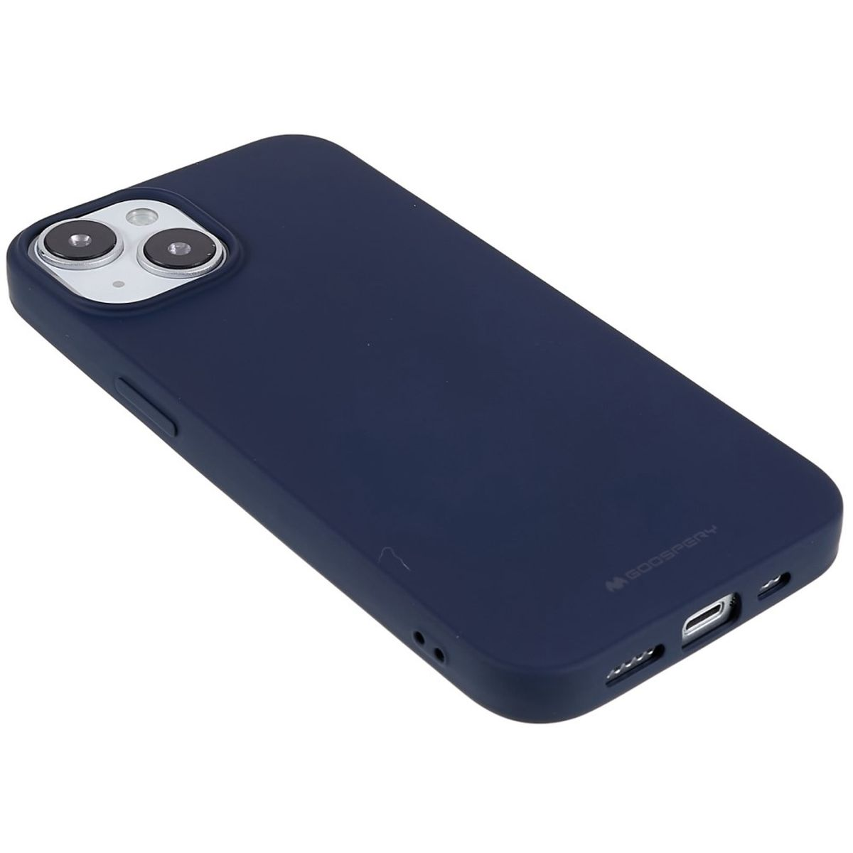 iPhone Handycase Apple, aus COVERKINGZ Silikon, Blau Backcover, 14,