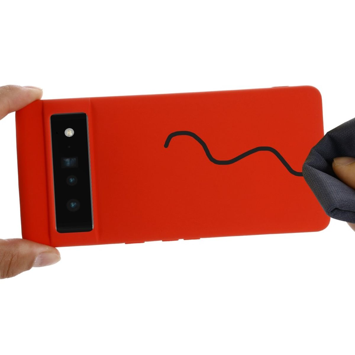 Silikon, Rot Handycase aus 7, Google, Pixel COVERKINGZ Backcover,