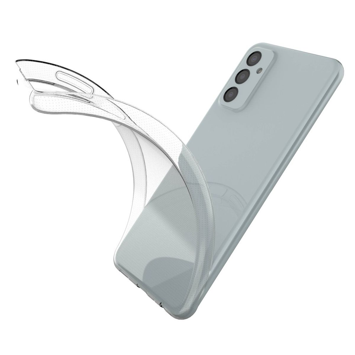 Samsung, 5G, Silikon, aus COVERKINGZ Handycase Galaxy M23 Backcover, Transparent