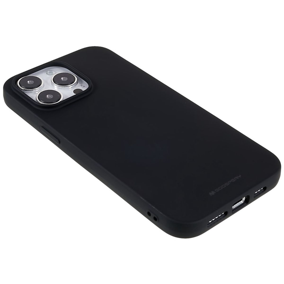 Backcover, Apple, Schwarz Pro Handycase aus iPhone Silikon, COVERKINGZ 14 Max,