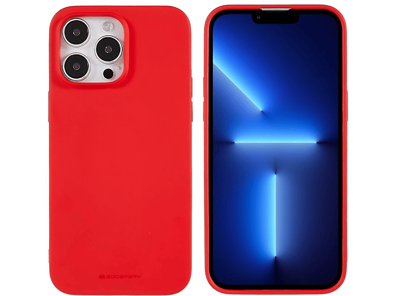 COVERKINGZ Handycase aus Silikon, Backcover, Apple, iPhone 14 Pro Max, Rot