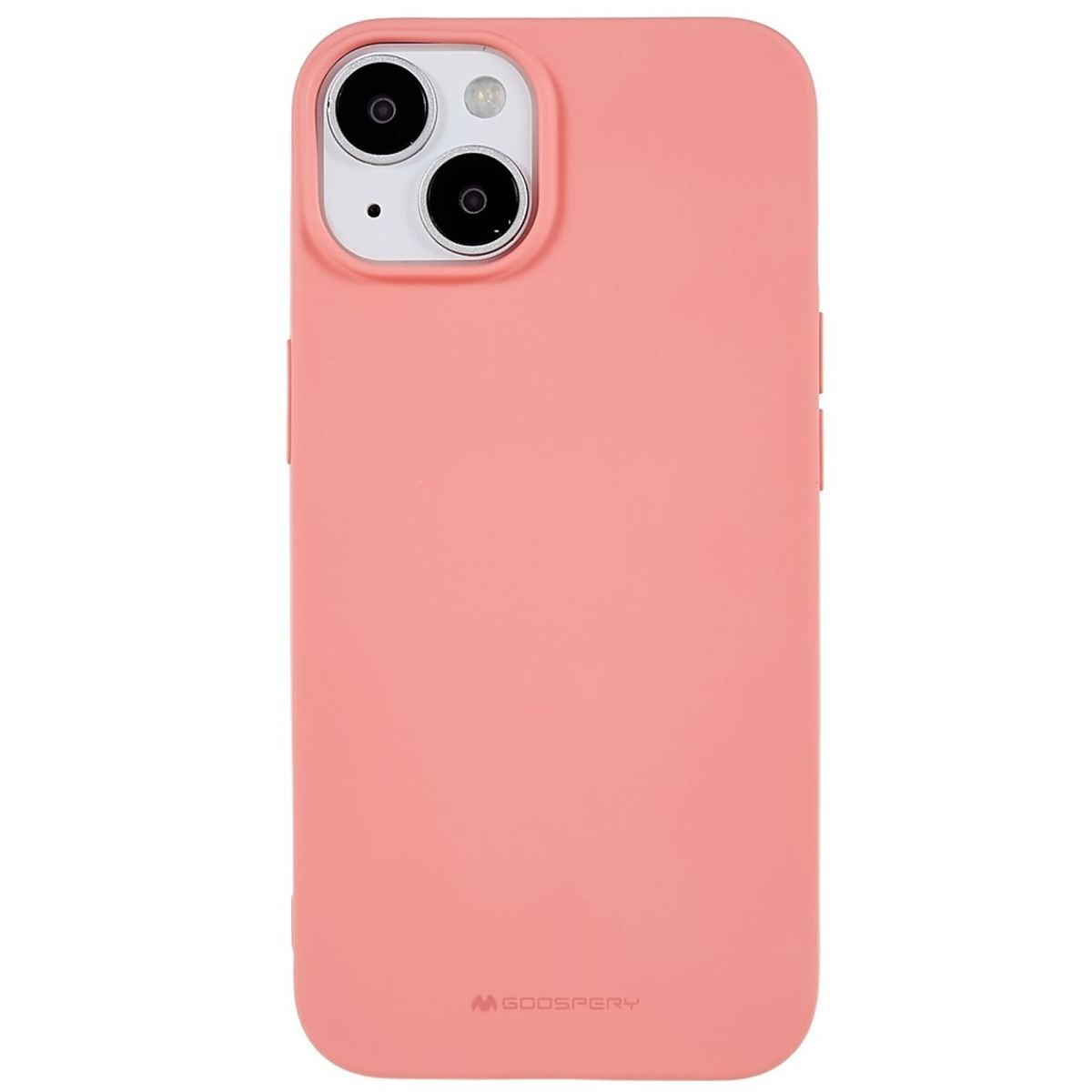 Rosa Backcover, aus COVERKINGZ Handycase 14, Apple, / Lachsfarben iPhone Silikon,