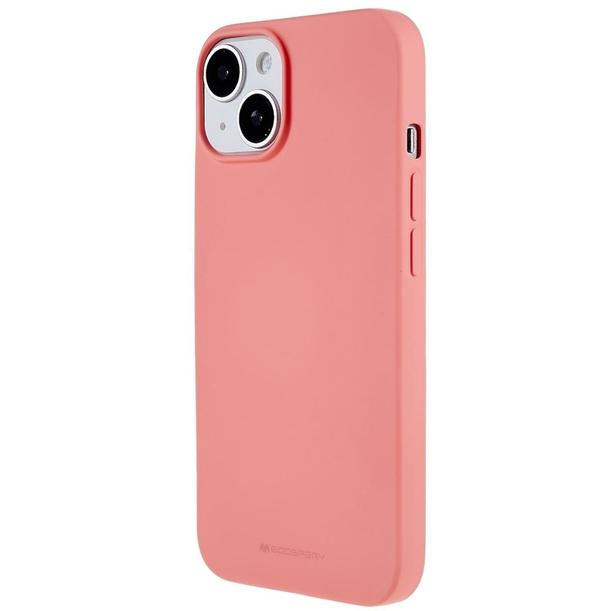 Rosa Backcover, aus COVERKINGZ Handycase 14, Apple, / Lachsfarben iPhone Silikon,