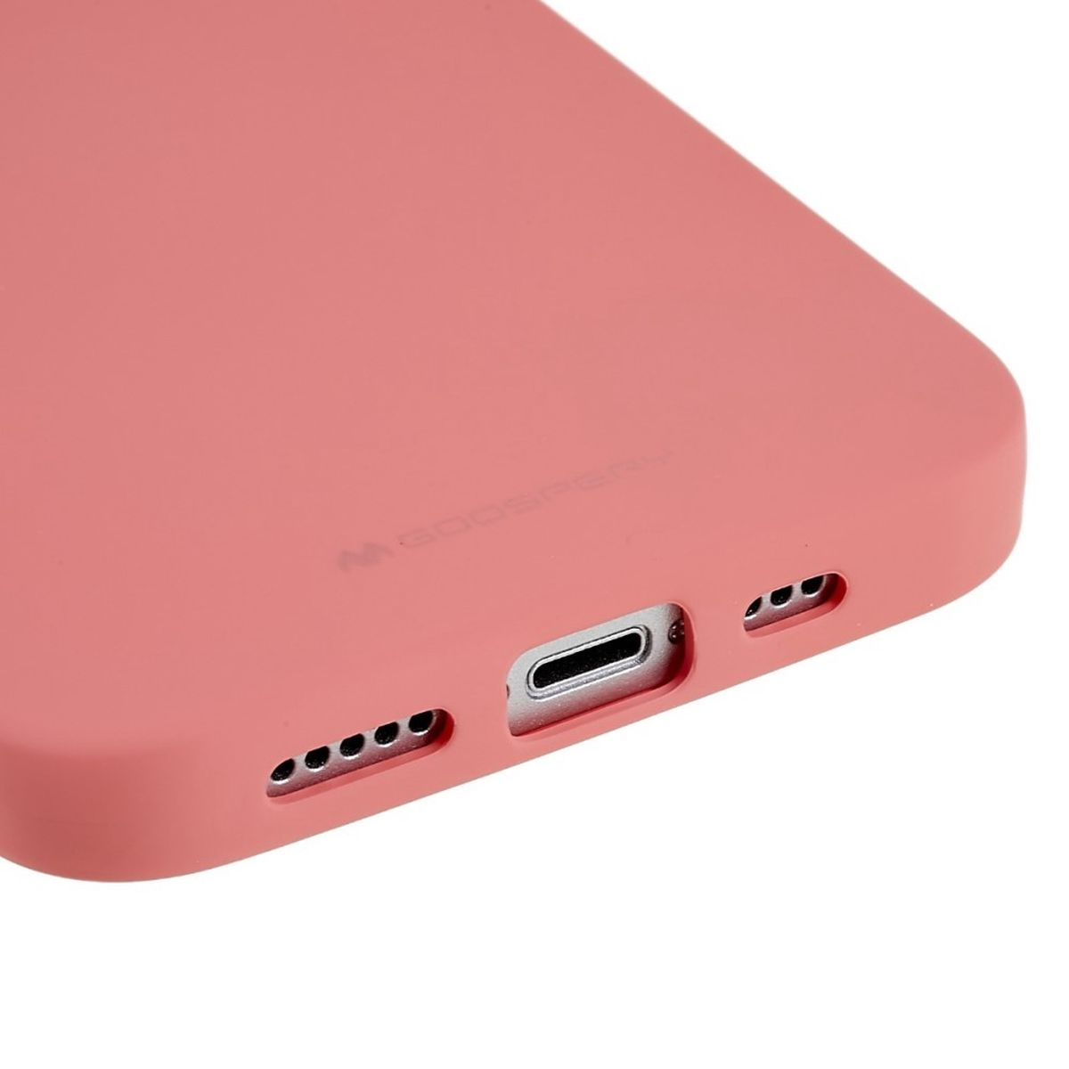 Rosa Backcover, aus COVERKINGZ Handycase 14, Apple, / Lachsfarben iPhone Silikon,