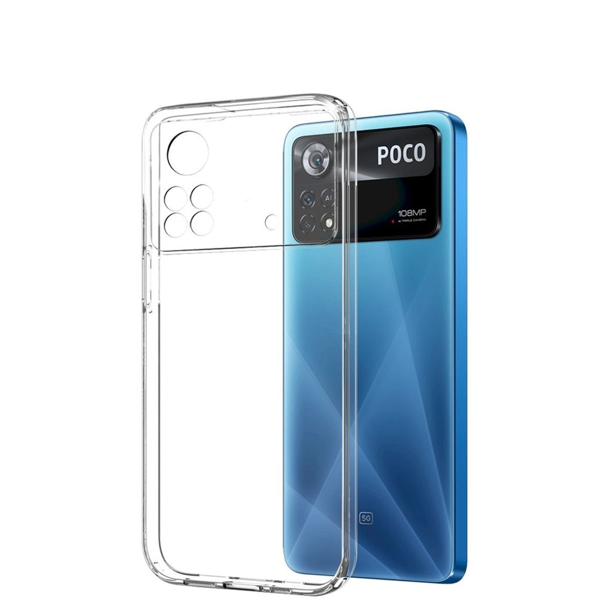 COVERKINGZ 5G, Xiaomi, aus Handycase Pro Poco X4 Transparent Backcover, Silikon,