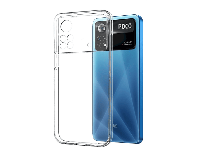 COVERKINGZ Handycase aus Silikon, Backcover, 5G, X4 Transparent Xiaomi, Pro Poco